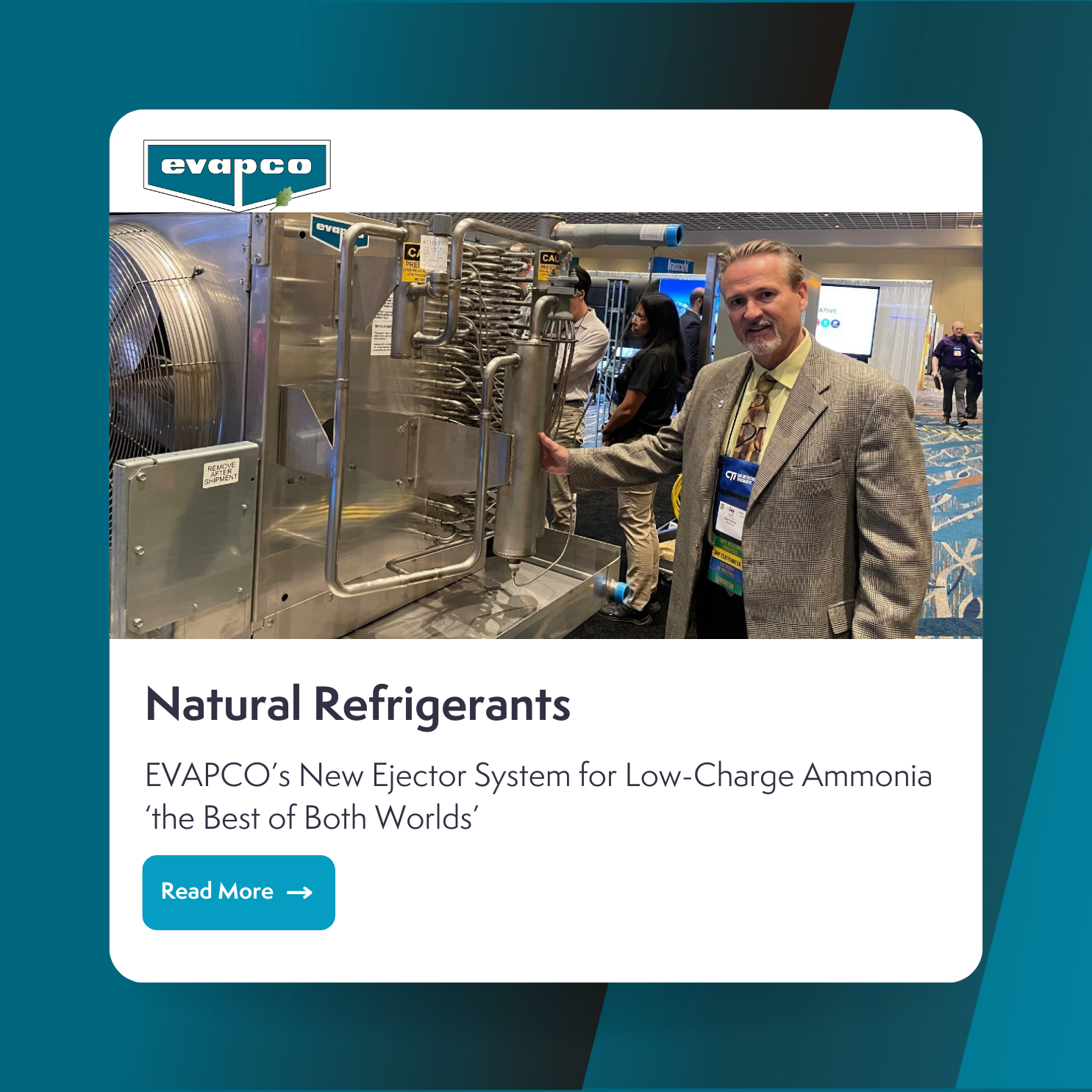 EVAPCO’s New Ejector System for LowCharge Ammonia ‘the Best of Both